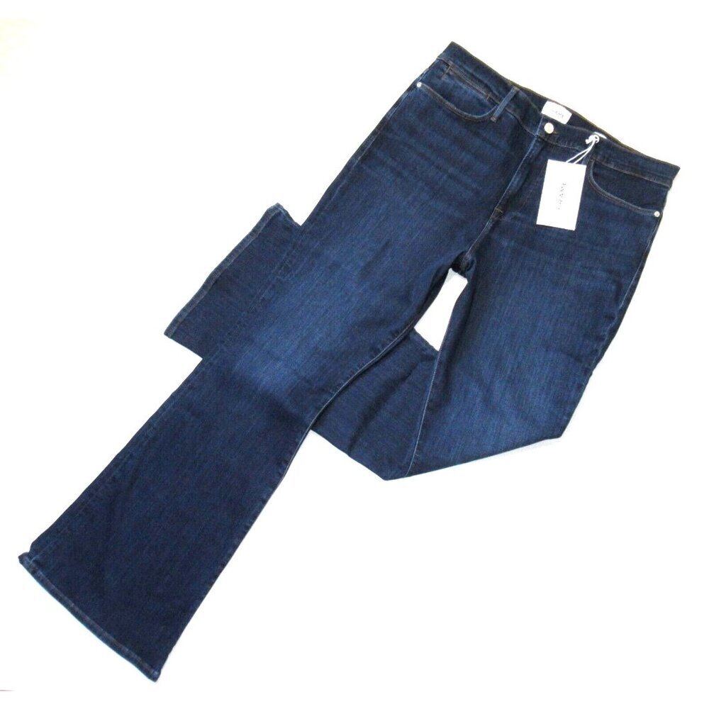 NWT Frame Le High Flare in Majesty Stretch Denim Jeans 34 x 34